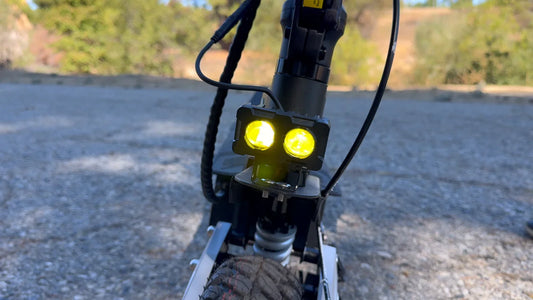 OOTD T10 dual headlight and front spring suspension close-up