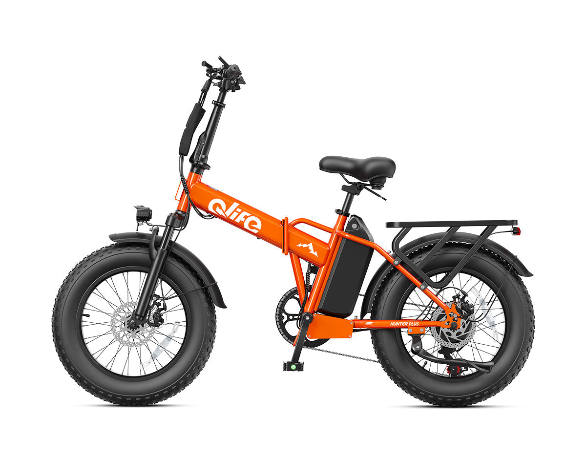 Qlife Hunter Plus Folding Fat Tire Electric Bike | 1800W Peak | 48V 20Ah