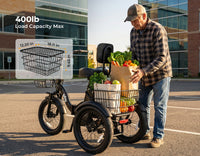 Qlife Triker 2.0 Folding Electric Trike | 1200W Peak | 48V 10.4Ah