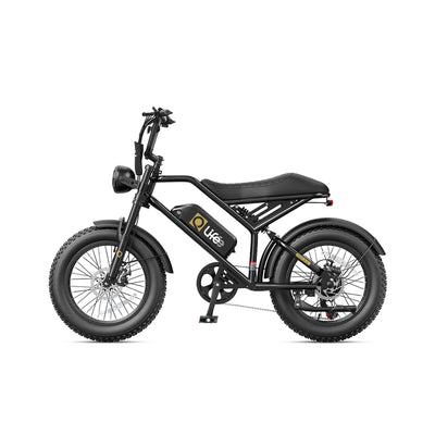 Qlife Spark moped-style electric bike in Black, single-battery standard configuration